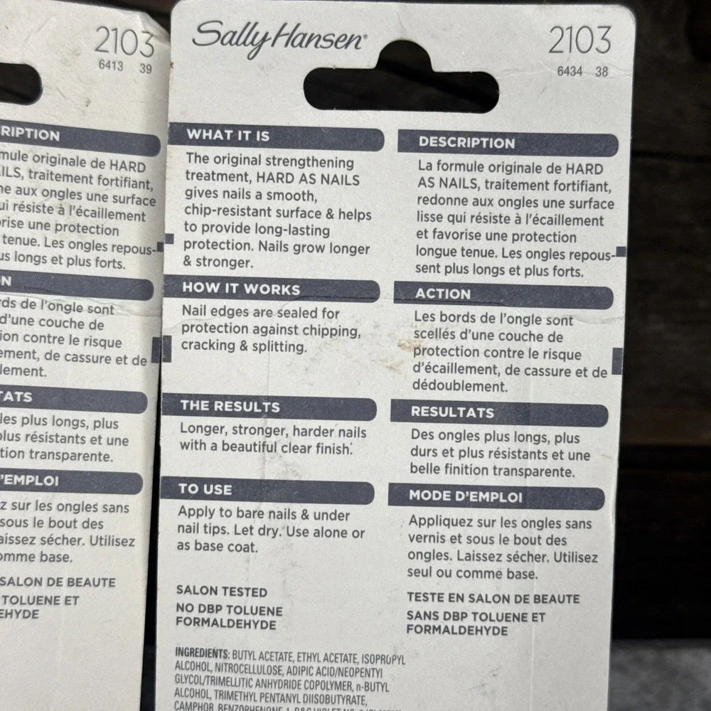Sally‎ Hansen | 2 Pack | Hard As Nails Strengthener #2103 Clear